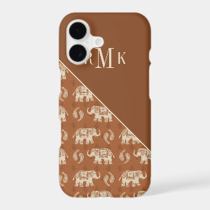 Monogram Elephant Orange Caravan Pattern