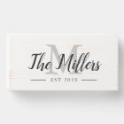 Monogram Established Sign | Family Name Wood Sign