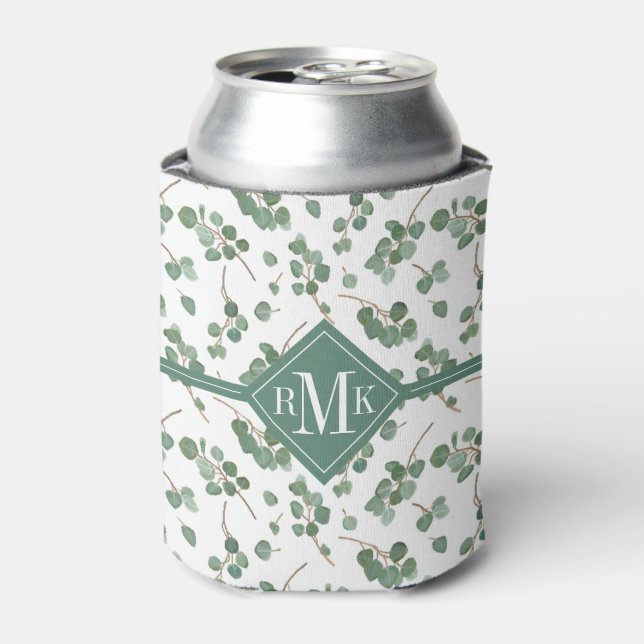 Monogram | Eucalyptus Silver Dollar Tree Foliage Can Cooler (Can Front)