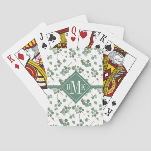 Monogram Eucalyptus Silver Dollar Tree Foliage Playing Cards