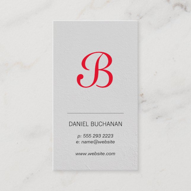 Monogram | Executive | Corporate Business Card (Front)