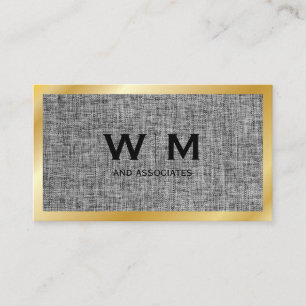 Monogram   Executive Gold   Fabric Material Business Card