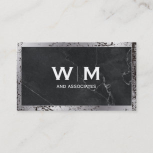 Monogram   Executive   Grunge Distressed Business Card