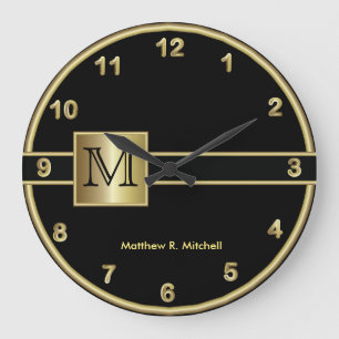 Monogram Executive Style Large Clock