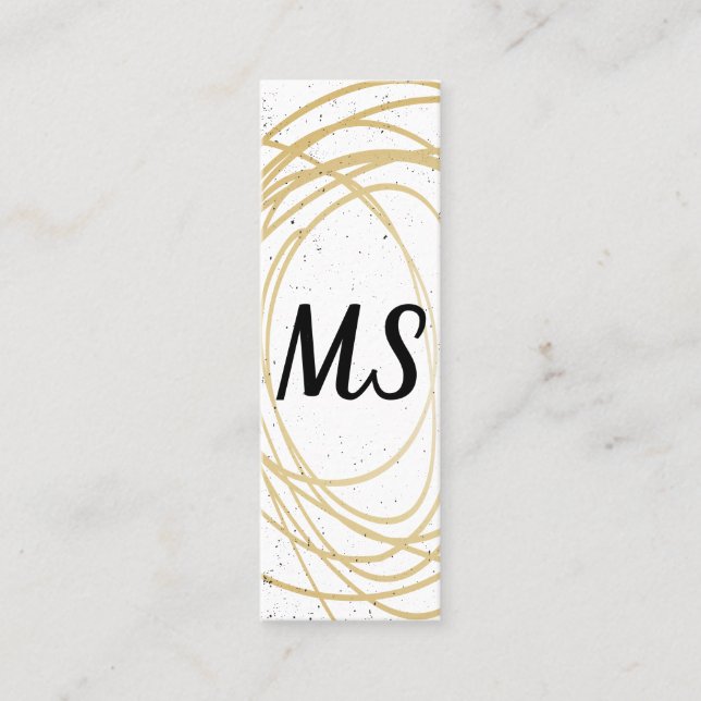 Monogram / Expressive Mini Business Card (Front)