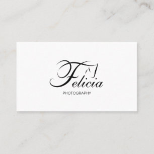 Monogram F Horse in black colour Business Card