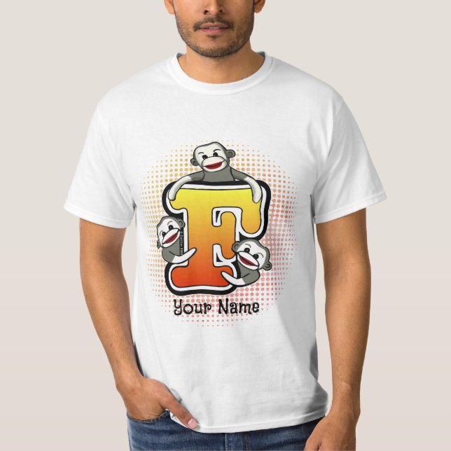 Monogram F Sock Monkey  T-Shirt (Front)