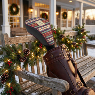 Monogram Fair Isle Golf Driver Head Cover Gift