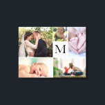 Monogram family colour Photo collage gallery Canvas Print<br><div class="desc">I was staring at a bare wall at home and I'm dreaming of doing a gallery wall. The thought of having to get different sized picture frames keeps on stopping me from moving forward with it. Do you have the same issue? So as an alternative for us I've created this...</div>