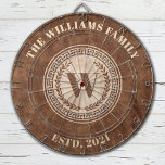 Monogram Family Name Vintage Crest Dartboard<br><div class="desc">A cool monogram crest dartboard personalized with your name and established date. Great for a family game room,  or man cave. Designed for you by Blackberry Boulevard.</div>