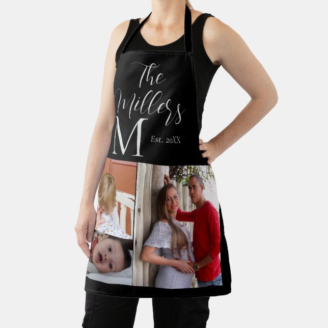 Monogram Family Photo Collage   Apron (Insitu)