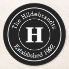 Monogram Family Surname Mod BW Personalized