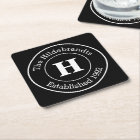 Monogram Family Surname Mod BW Personalized