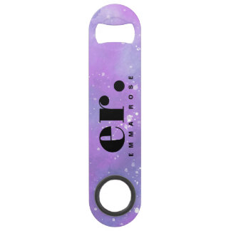 Monogram fantasy watercolor Stylish Modern Minimal Bar Key