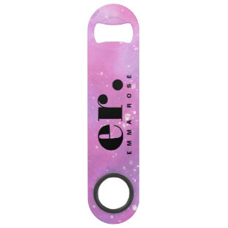 Monogram fantasy watercolor Stylish Modern Minimal Bar Key