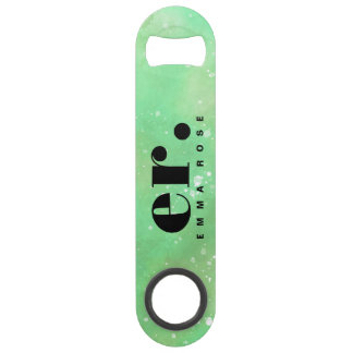 Monogram fantasy watercolor Stylish Modern Minimal Bar Key