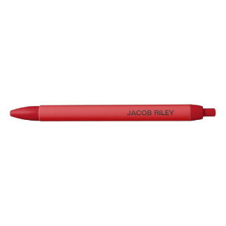 Monogram Fashion Red Black Ink Pen