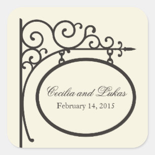 Monogram Favour Sticker   Ironworks