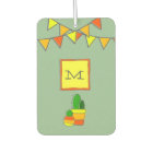 Monogram Festive Fiesta + Cute Hand-Drawn Cactus