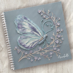 Monogram Fibre Art Butterfly Notebook