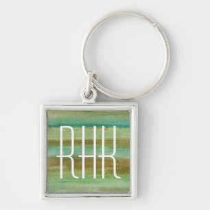 Monogram   Fields in Spring I Keychain