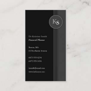 Monogram  Financial Planner - Business Card