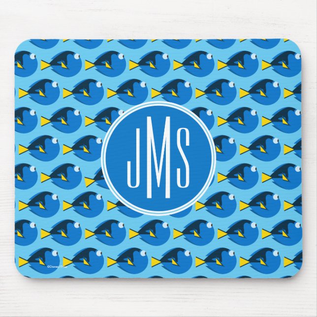 Monogram Finding Dory Pattern Mouse Pad (Front)