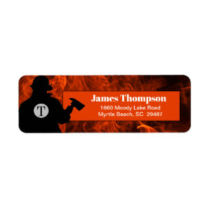 Monogram Fireman Flame Background
