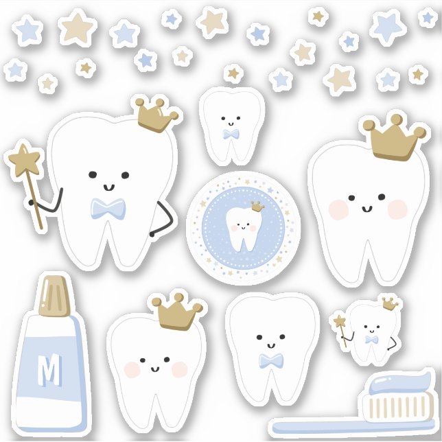 Monogram First Tooth Stickers (Front)