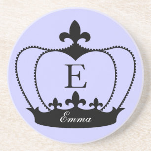 Monogram Fleur-de-lis Crown Coaster
