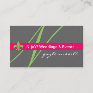 Monogram fleur de lis event planne... - Customized Business Card