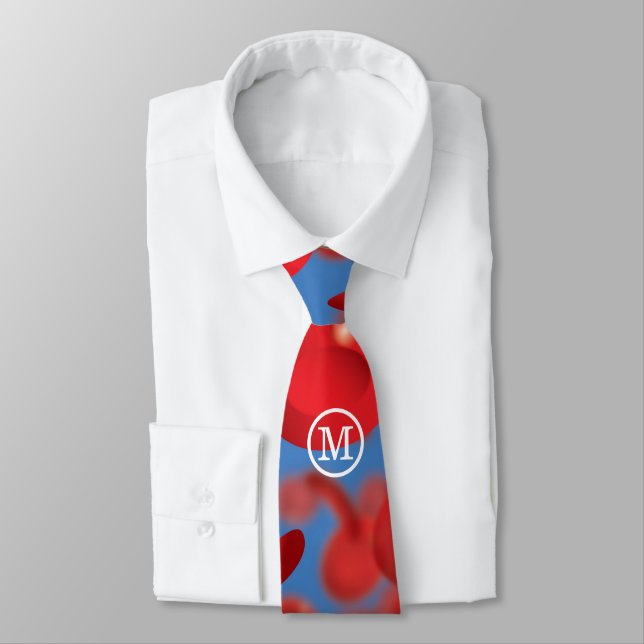 Monogram Floating Blood Cells Tie (Tied)