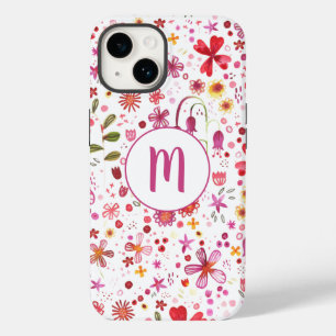 Monogram Floral Cottagecore Case-Mate iPhone 14 Case