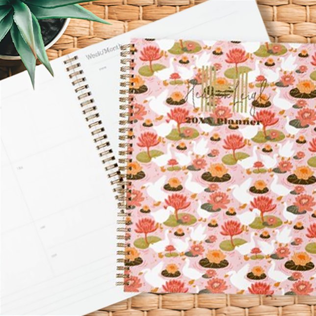 Monogram Floral Goose Waterlily  Pattern Planner (Creator Uploaded)