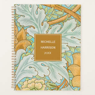 Monogram Floral Greenery Botanical Yellow Green Planner