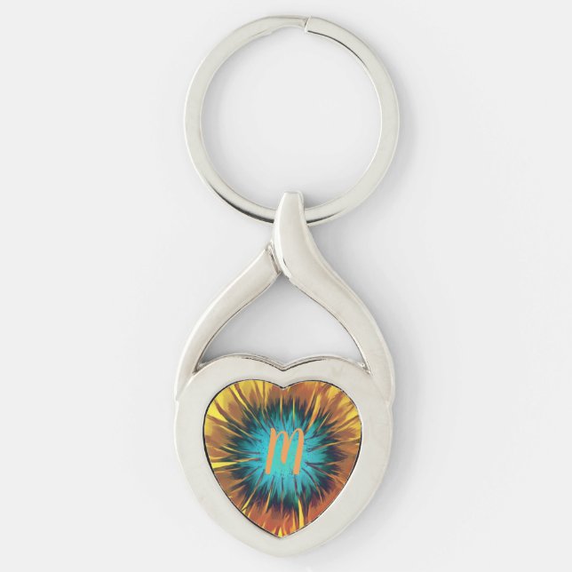Monogram Floral Keychain (Front)