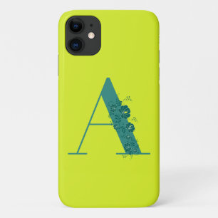 Monogram Floral Letter A iPhone Case