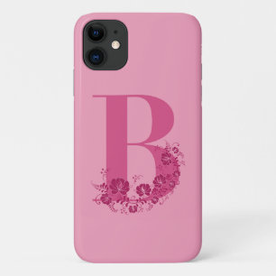 Monogram Floral Letter B iPhone Case