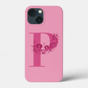 Monogram Floral Letter P iPhone Case