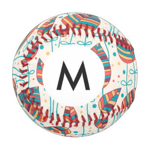 Monogram Floral pattern 5 2 Baseball