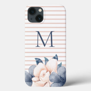 Monogram Floral Pink  iPhone 13 Case