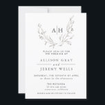 Monogram Floral Wedding Invitation<br><div class="desc">This timeless,  romantic design features a floral bouquet with soft colours and botanical accents. All aspects of this design can be edited (font,  text size,  or floral accents moved/removed) to fit your needs. Please contact me if you need help with this design.</div>