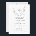 Monogram Floral Wedding Invitation<br><div class="desc">This timeless,  romantic design features a floral bouquet with soft colours and botanical accents. All aspects of this design can be edited (font,  text size,  or floral accents moved/removed) to fit your needs. Please contact me if you need help with this design.</div>
