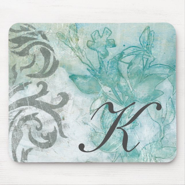 Monogram | Flower Spray II Mouse Pad (Front)