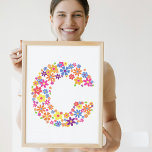Monogram Flowers Floral Letter C Poster<br><div class="desc">Monogram Flowers Floral Letter C Poster</div>