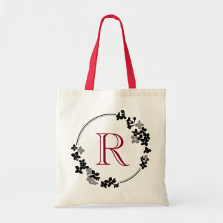 Monogram Flowers Frame Tote Bag