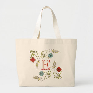 Monogram Flowers Jumbo Tote Bag