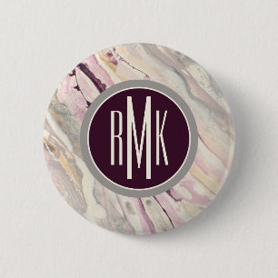 Monogram Flowing I 2 Inch Round Button