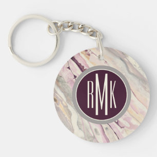 Monogram   Flowing I Keychain