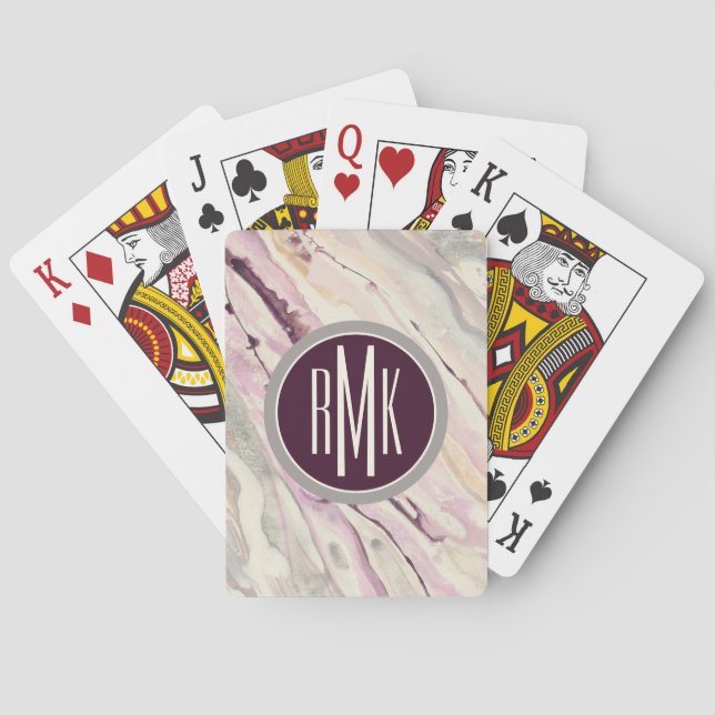 Monogram | Flowing I Playing Cards (Back)